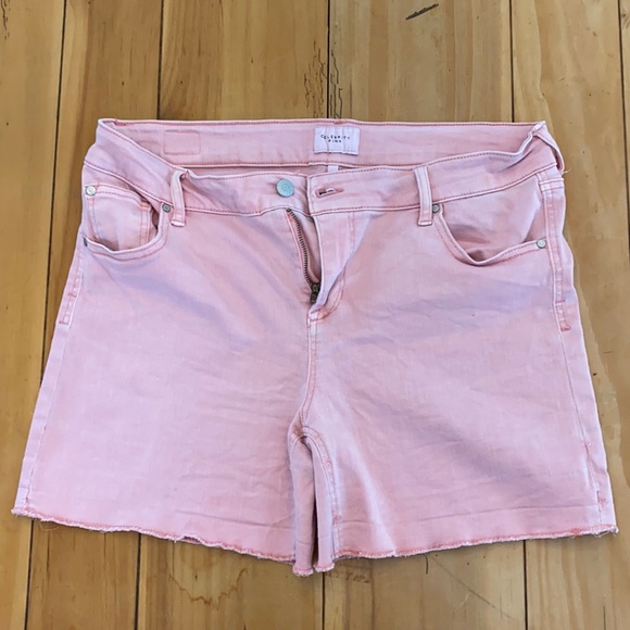 Celebrity “Pink Quartz” Pink Denim Shorts, Plus Size - Picture 2 of 11